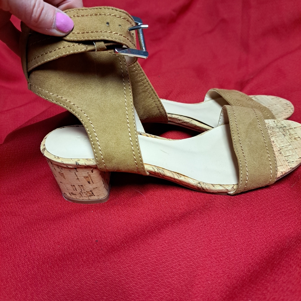 Tan Ankle Strap Sandal
